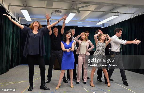 Kerry Butler performs with the ensemble cast at 'Clinton The Musical' Sneak Peek at Ripley Grier Studios at Ripley Greer Studios on March 4, 2015 in...