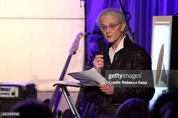 Barbara Cane introduces Steve Tyrell Celebrates "That Lovin' Feeling" With SHOF Legends at The GRAMMY Museum on March 4, 2015 in Los Angeles,...