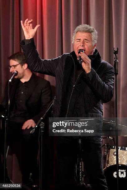 Vocalist/producer Steve Tyrell performs at Steve Tyrell Celebrates "That Lovin' Feeling" With SHOF Legends at The GRAMMY Museum on March 4, 2015 in...