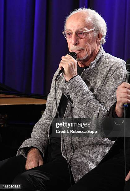 Singer/sonwriter Jeff Barry speaks onstage at Steve Tyrell Celebrates "That Lovin' Feeling" With SHOF Legends at The GRAMMY Museum on March 4, 2015...