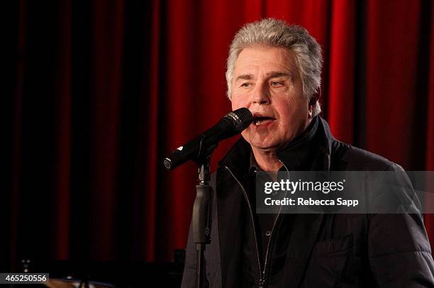 Vocalist/producer Steve Tyrell performs at Steve Tyrell Celebrates "That Lovin' Feeling" With SHOF Legends at The GRAMMY Museum on March 4, 2015 in...