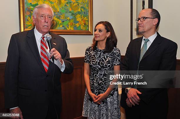 Representative Steny Hoyer , President and CEO, Voto Latino, Maria Teresa Kumar, and Thomas Perez, United States Secretary of Labor speak at Voto...