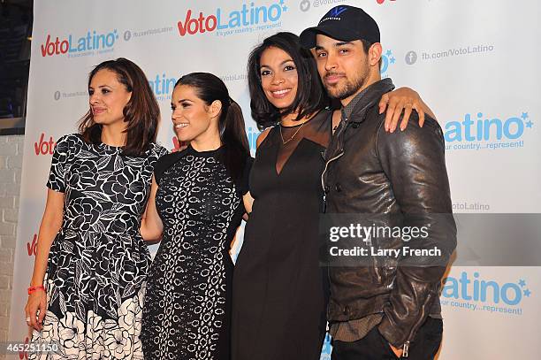 President and CEO, Voto Latino, Maria Teresa Kumar, Artist Coalition Co-Chair America Ferrera, C0-Founder and Co-Chair and Rosario Dawson and Artist...