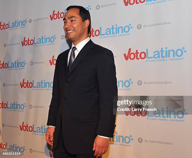 United States Secretary of Housing and Urban Development Julian Castro attends Voto Latino's 10th Anniversary Celebration at Hamilton Live on March...