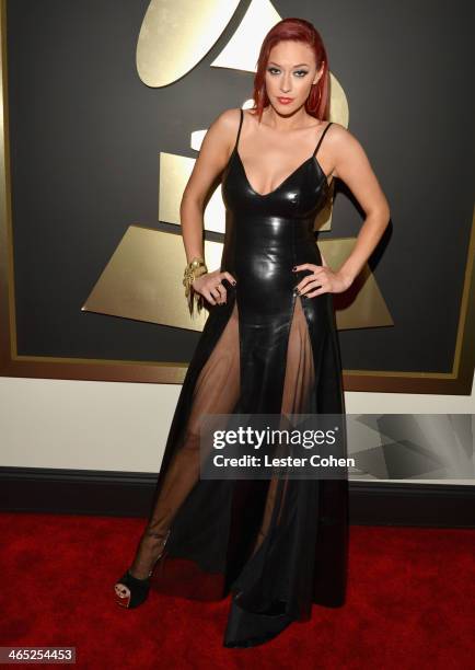 Singer Kaya Jones attends the 56th GRAMMY Awards at Staples Center on January 26, 2014 in Los Angeles, California.