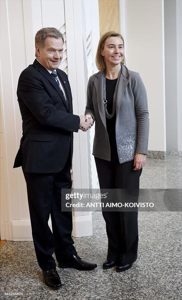 FINLAND-EU-DIPLOMACY-NIINISTO-MOGHERINI