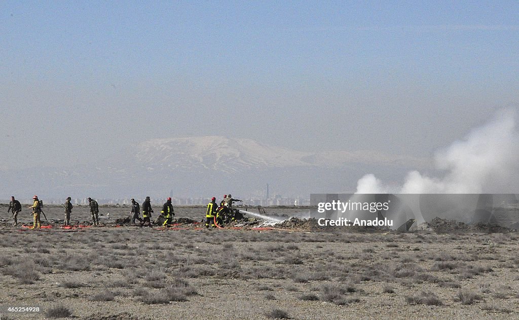 Military aircraft crashes in central Turkey's Konya province