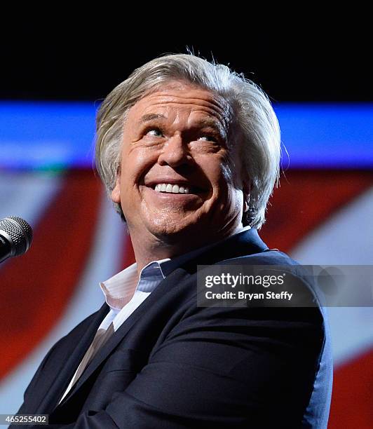 Comedian Ron White performs during the 'Ron White's Comedy Salute to the Troops 2015' at the Mirage Hotel & Casino on March 4, 2015 in Las Vegas,...