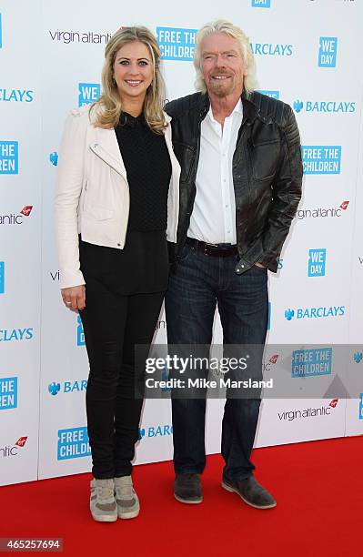 Holly Branson and Richard Branson attend We Day UK at Wembley Arena on March 5, 2015 in London, England.