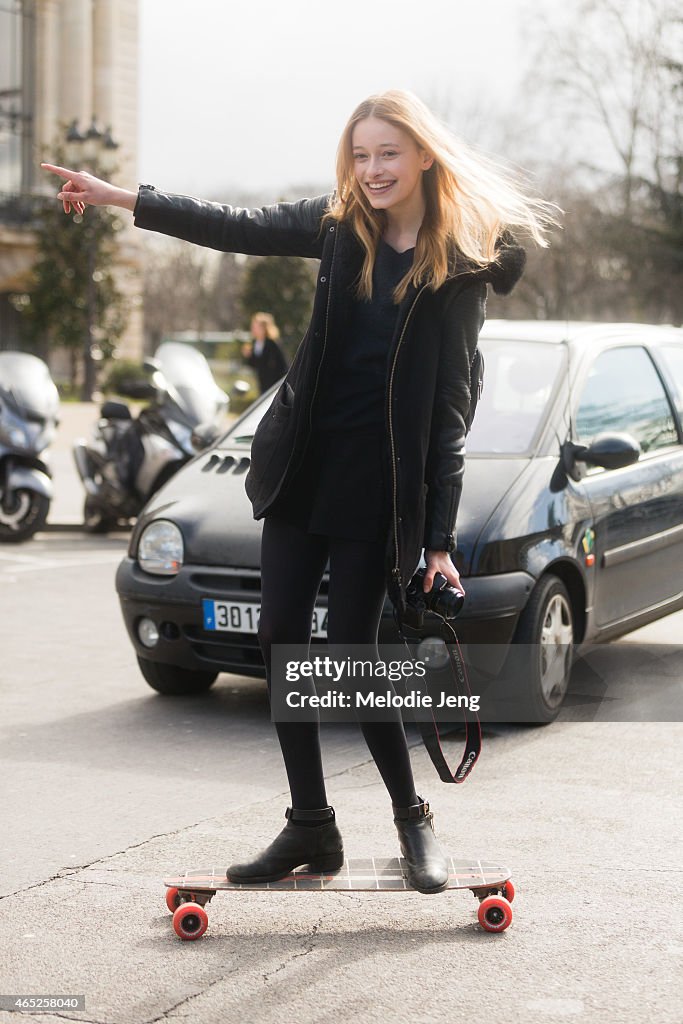 Day 2 - Street Style - Paris Fashion Week - Womenswear Fall/Winter 2015/2016