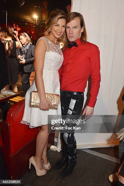 Eleonore Boccara and Christophe Guillarme attend the Christophe Guillarme show as part of the Paris Fashion Week Womenswear Fall/Winter 2015/2016 on...