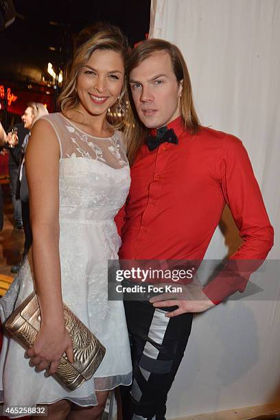 Eleonore Boccara and Christophe Guillarme attend the Christophe Guillarme show as part of the Paris Fashion Week Womenswear Fall/Winter 2015/2016 on...