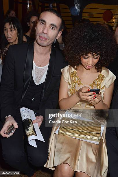 Aurelie Konate and a guest attend the Christophe Guillarme show as part of the Paris Fashion Week Womenswear Fall/Winter 2015/2016 on March 4, 2015...