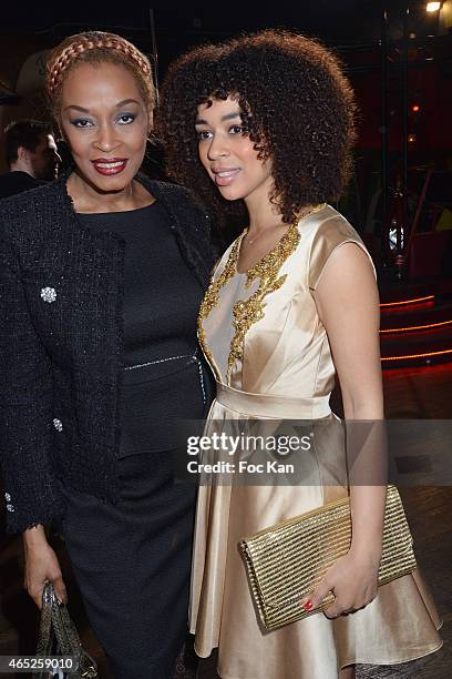 Aurelie Konate and a guest attend the Christophe Guillarme show as part of the Paris Fashion Week Womenswear Fall/Winter 2015/2016 on March 4, 2015...