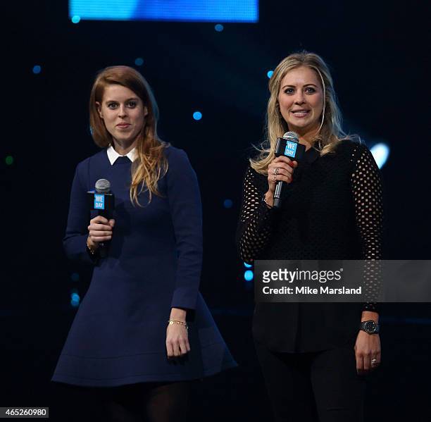 Princess Beatrice and Holly Branson attend We Day UK at Wembley Arena on March 5, 2015 in London, England.