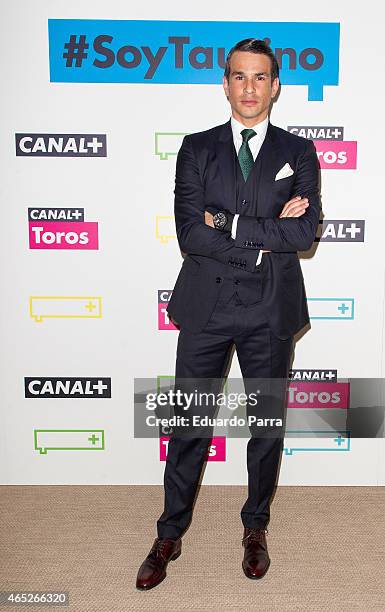 Bullfighter Jose Maria Manzanares attends Canal + Bullfights new season presentation at Elcomo space on March 5, 2015 in Madrid, Spain.