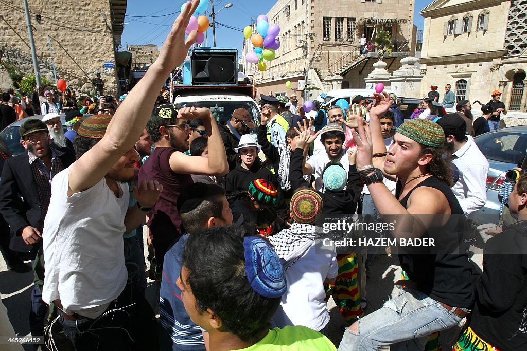 ISRAEL-PALESTINIAN-RELIGION-JEWISH-PURIM