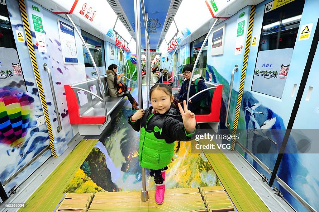 Hangzhou Metro Promotes Healthy & Joy Themed Subway Train