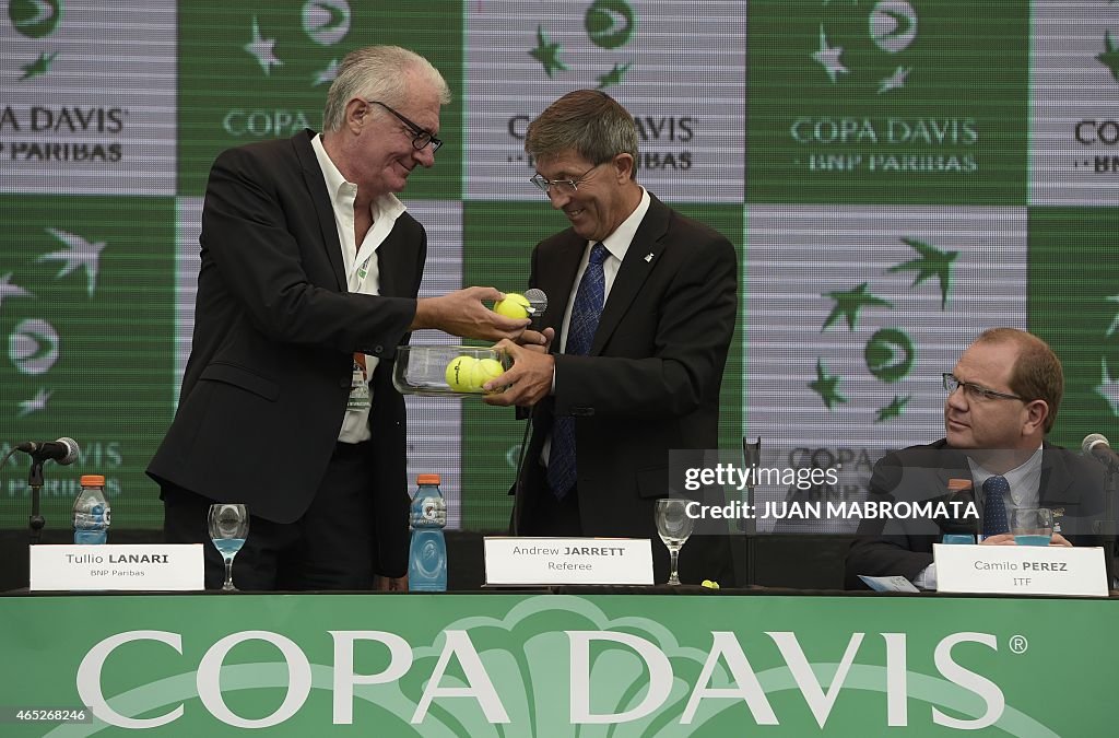 TENNIS-DAVIS-ARG-BRA-DRAW