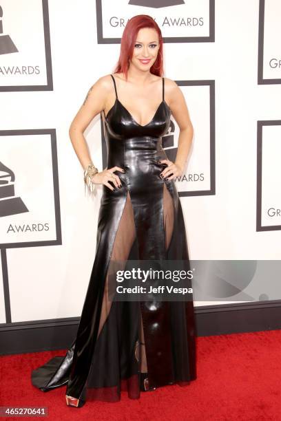 Singer Kaya Jones attends the 56th GRAMMY Awards at Staples Center on January 26, 2014 in Los Angeles, California.