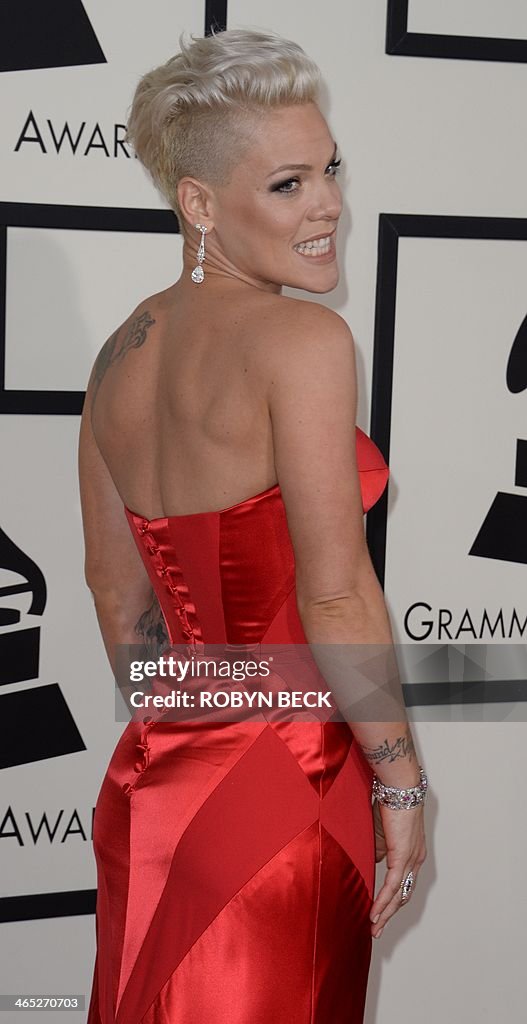 US-MUSIC-GRAMMY AWARDS-ARRIVALS