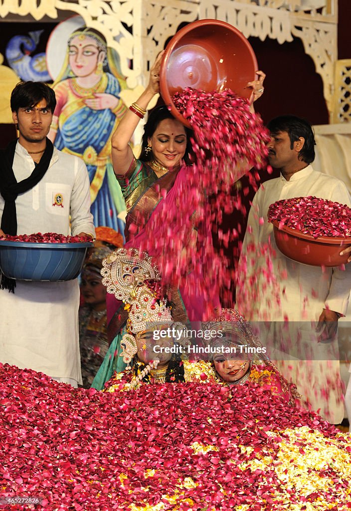 Hema Malini At Holi Celebrations At CGA Ground