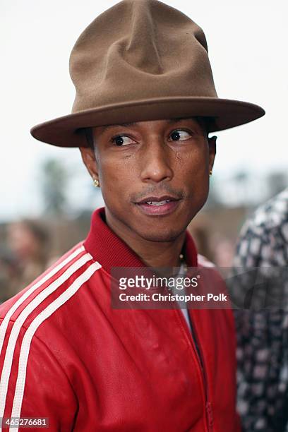 Recording artist Pharrell Williams attends the 56th GRAMMY Awards at Staples Center on January 26, 2014 in Los Angeles, California.
