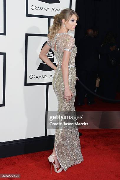 Singer Taylor Swift attends the 56th GRAMMY Awards at Staples Center on January 26, 2014 in Los Angeles, California.