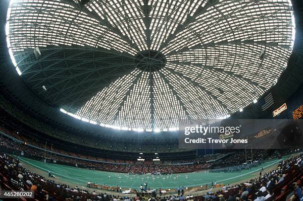 General interior view of the halftime show during an NFL game between the Cleveland Browns and Houston Oilers on December 16, 1984 at the AstroDome...