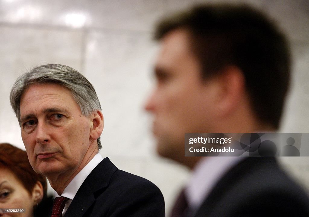 British Foreign Minister Philip Hammond in Kiev