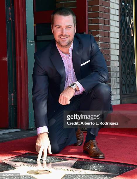 Actor Chris O'Donnell attends a ceremony honoring him with the 2544th Star on Hollywood Walk Of Fame on March 5, 2015 in Hollywood, California.