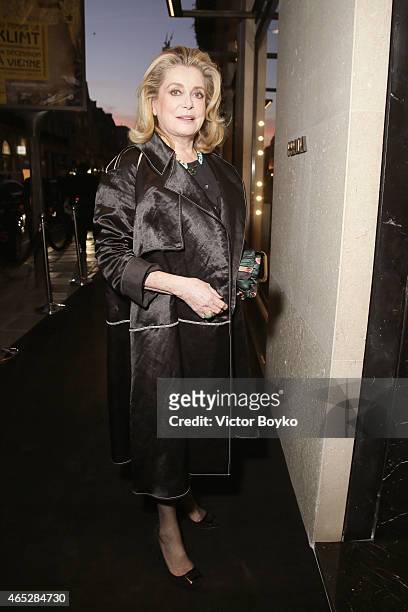 Actress Catherine Deneuve attends Prada The Iconoclasts, Paris 2015 on March 5, 2015 in Paris, France.