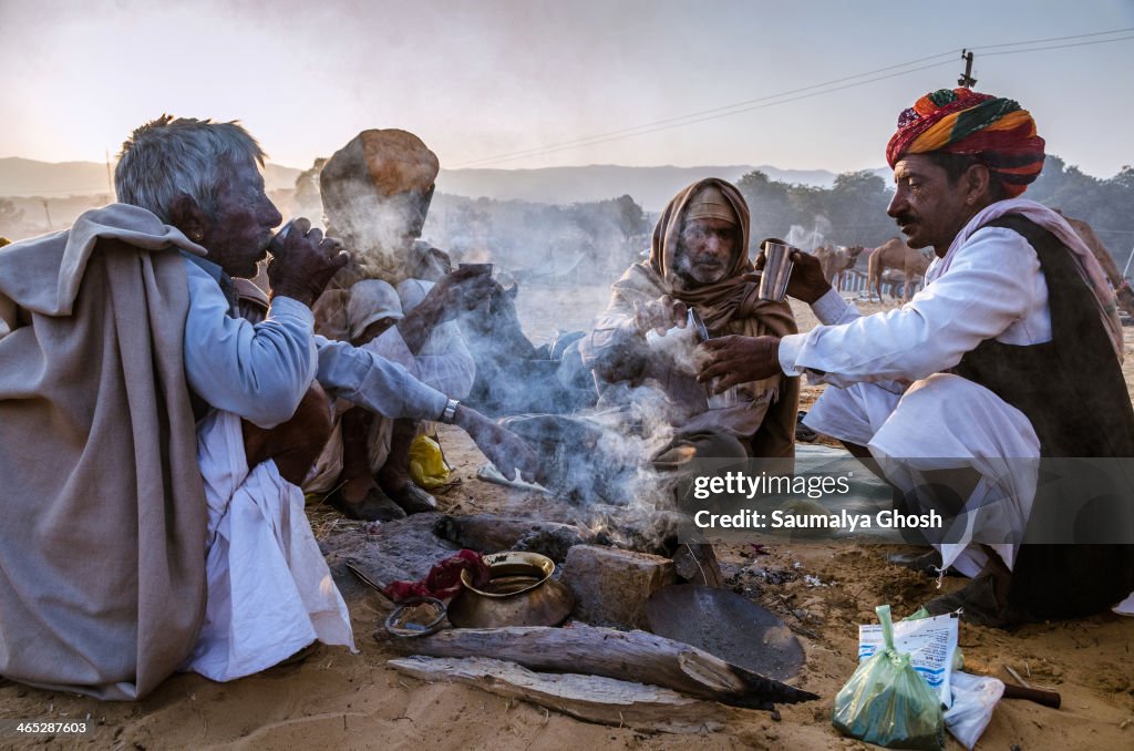 Morning tea at Pushkar