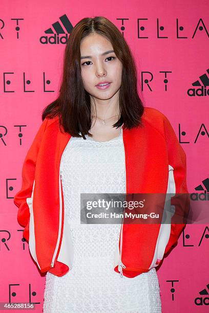 South Korean actress Min Hyo-Rin attends during the launch event of Adidas 'StellaSport' on March 5, 2015 in Seoul, South Korea.