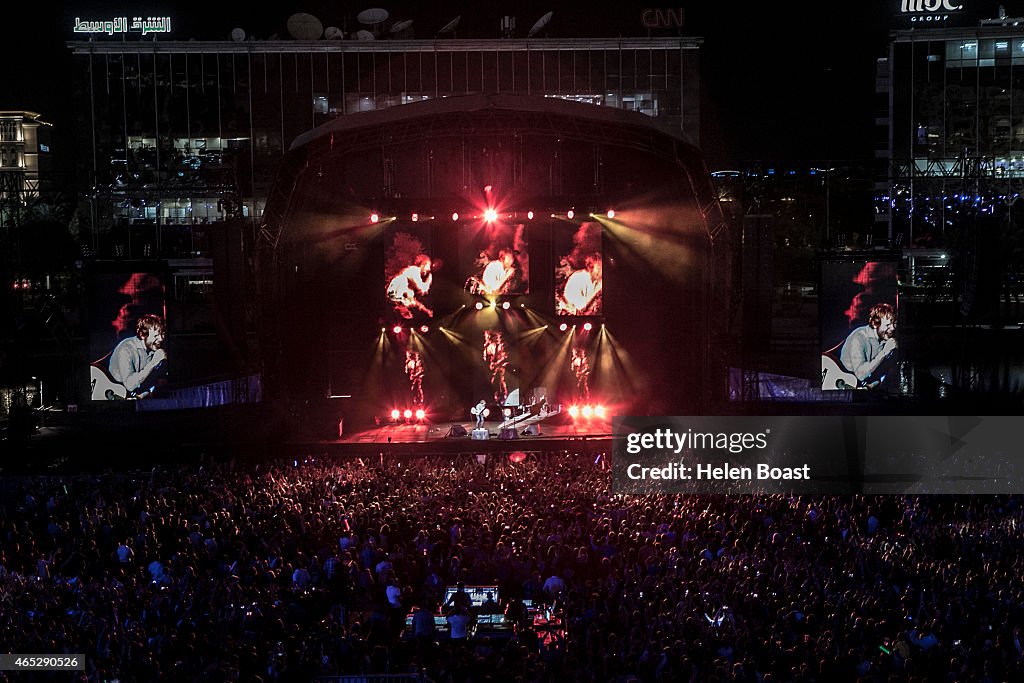 Ed Sheeran Performs At Media City Amphitheatre In Dubai