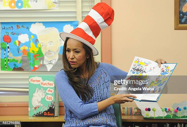 Southern California Reporter Annette Arreola reads to students at the SAG Foundation BookPALS and Rise Up Foundation Kickoff National "Read To Me"...