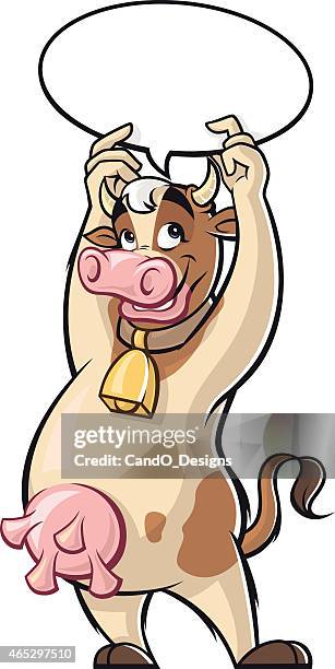 speech bubble cow - holding chest stock illustrations