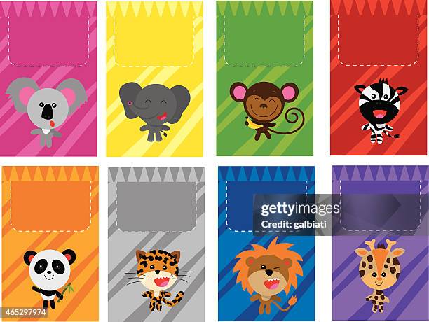 wild animals cards - koala stock illustrations
