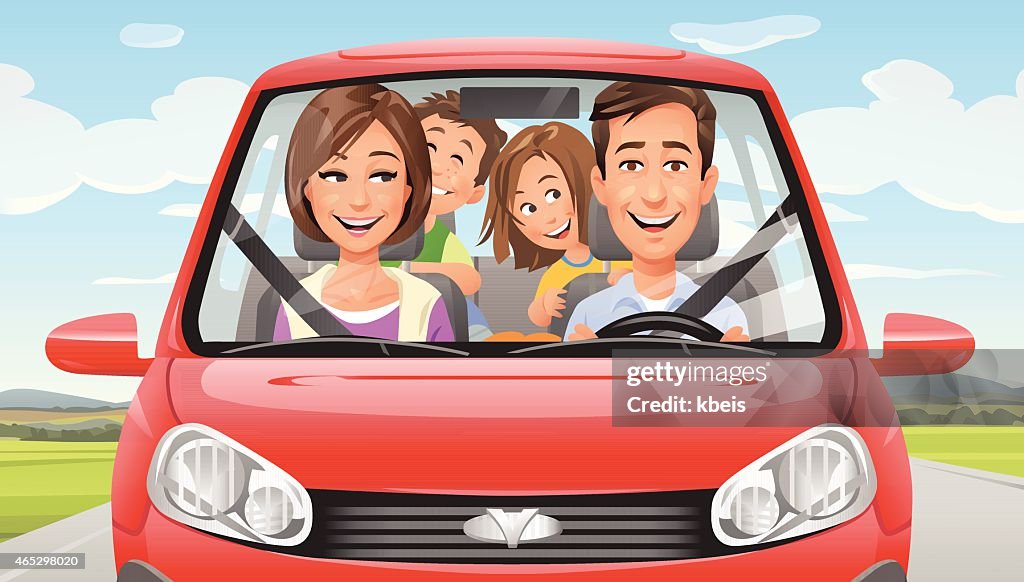 Family On A Road Trip High-Res Vector Graphic - Getty Images