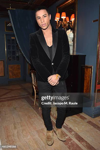 Olivier Rousteing attends the Balmain Aftershow Dinner as part of the Paris Fashion Week Womenswear Fall/Winter 2015/2016 on March 5, 2015 in Paris,...