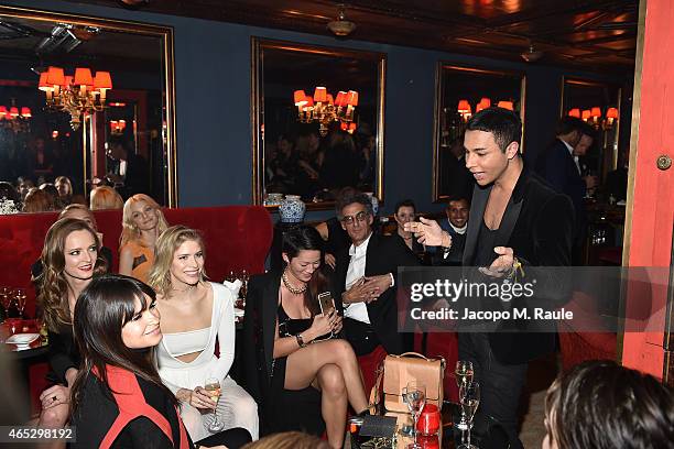 Olivier Rousteing attends the Balmain Aftershow Dinner as part of the Paris Fashion Week Womenswear Fall/Winter 2015/2016 on March 5, 2015 in Paris,...