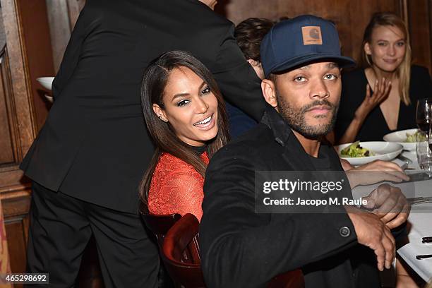 Joan Smalls attends the Balmain Aftershow Dinner as part of the Paris Fashion Week Womenswear Fall/Winter 2015/2016 on March 5, 2015 in Paris, France.