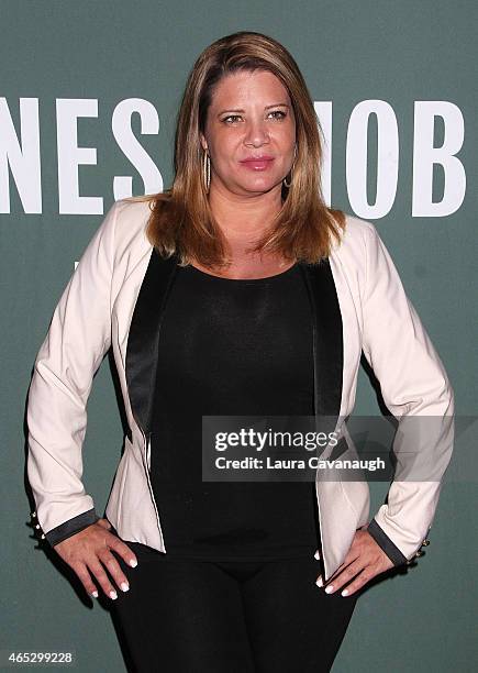 Karen Gravano attends the "Mob Wives" visit Barnes & Noble Tribeca at Barnes & Noble Tribeca on March 5, 2015 in New York City.