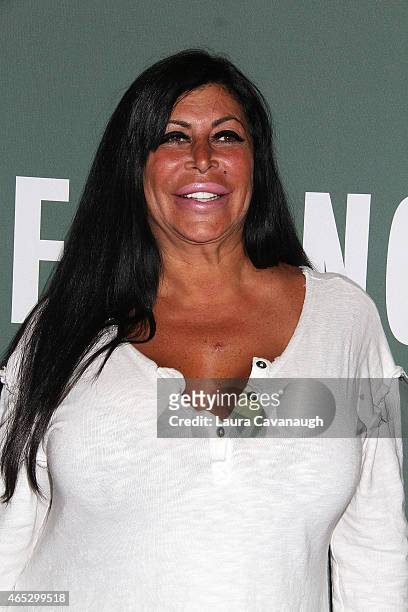 Angela "Big Ang" Raiola attends The "Mob Wives" Visit Barnes & Noble Tribeca at Barnes & Noble Tribeca on March 5, 2015 in New York City.