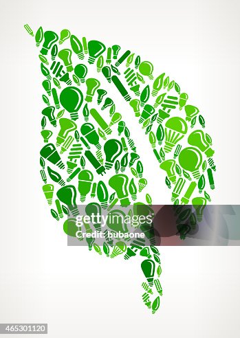 Leaf on royalty free vector Lightbulb Pattern Background Leaf on royalty free vector Lightbulb Pattern Background
