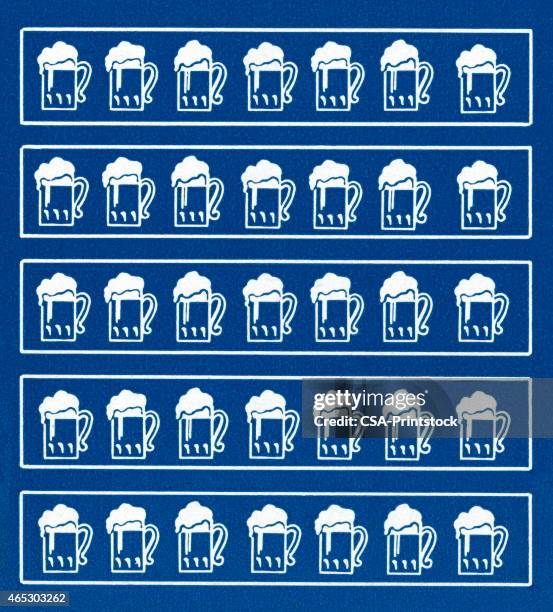 beer pattern - pub background stock illustrations