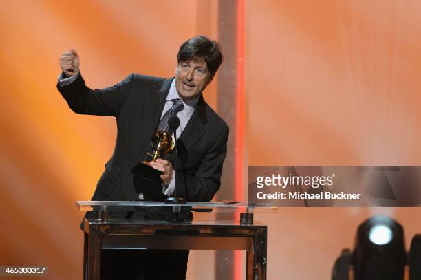 Composer Thomas Newman onstage during the 56th GRAMMY Awards Pre-Telecast at Nokia Theatre L.A. Live on January 26, 2014 in Los Angeles, California.