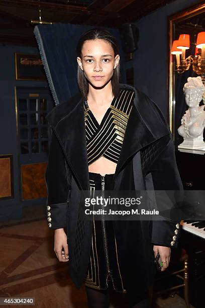Guest attends the Balmain Aftershow Dinner as part of the Paris Fashion Week Womenswear Fall/Winter 2015/2016 on March 5, 2015 in Paris, France.