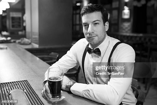 classy gentleman - 1920s saloon stock pictures, royalty-free photos & images
