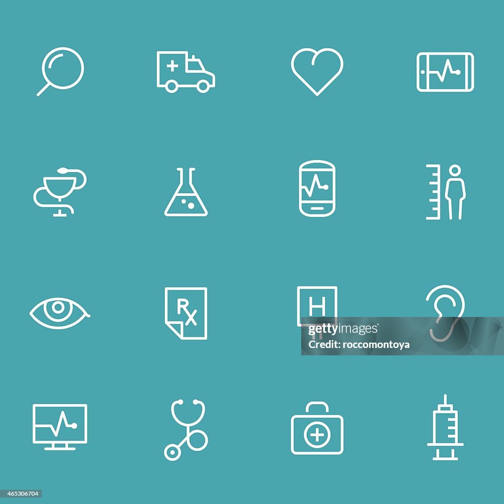 Icon-Set, medizinische
